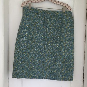Talbots size 12 blue flower pencil skirt